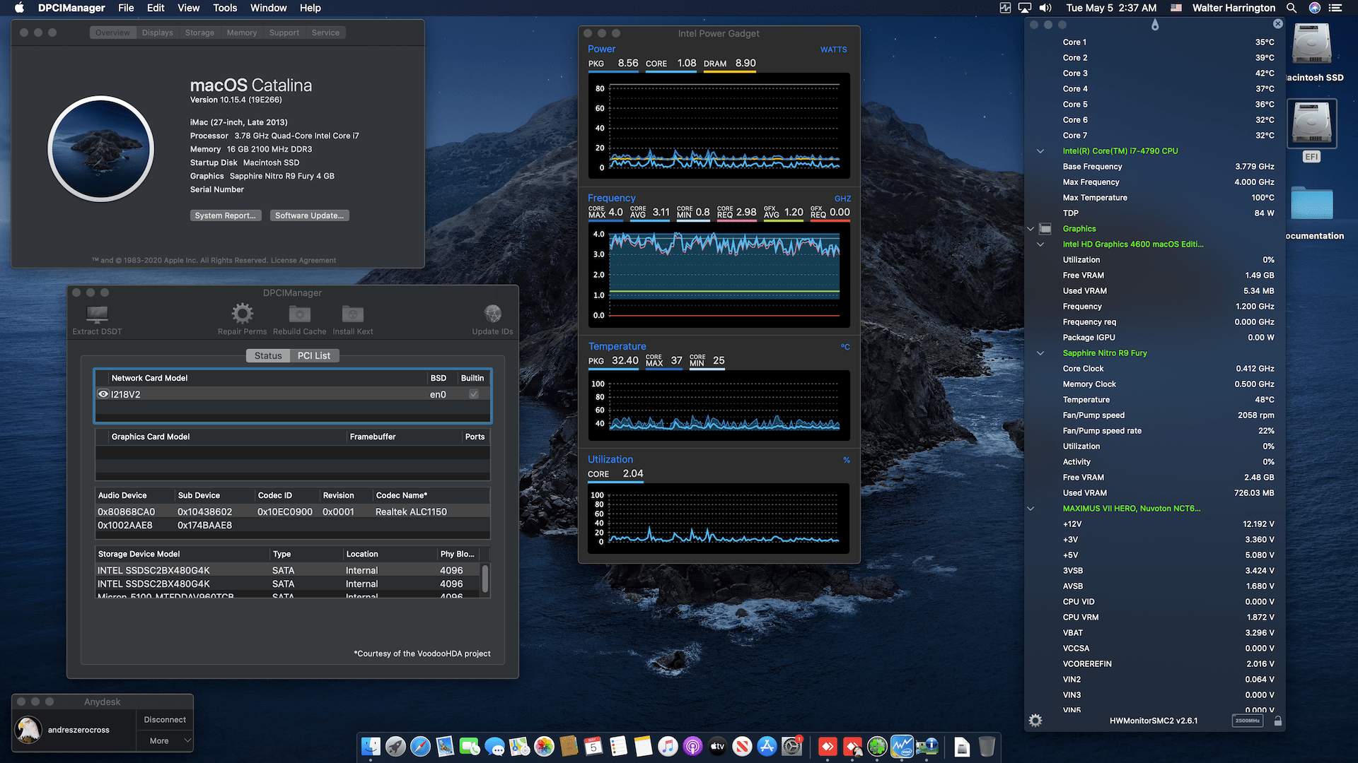 Success Hackintosh macOS Catalina 10.15.4 Build 19E266 in ASUS ROG MAXIMUS VII HERO + Intel Core i7 4790 + Sapphire Nitro R9 Fury